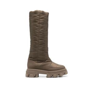 GIA BORGHINI Padded Knee-High Boots Women BROWN